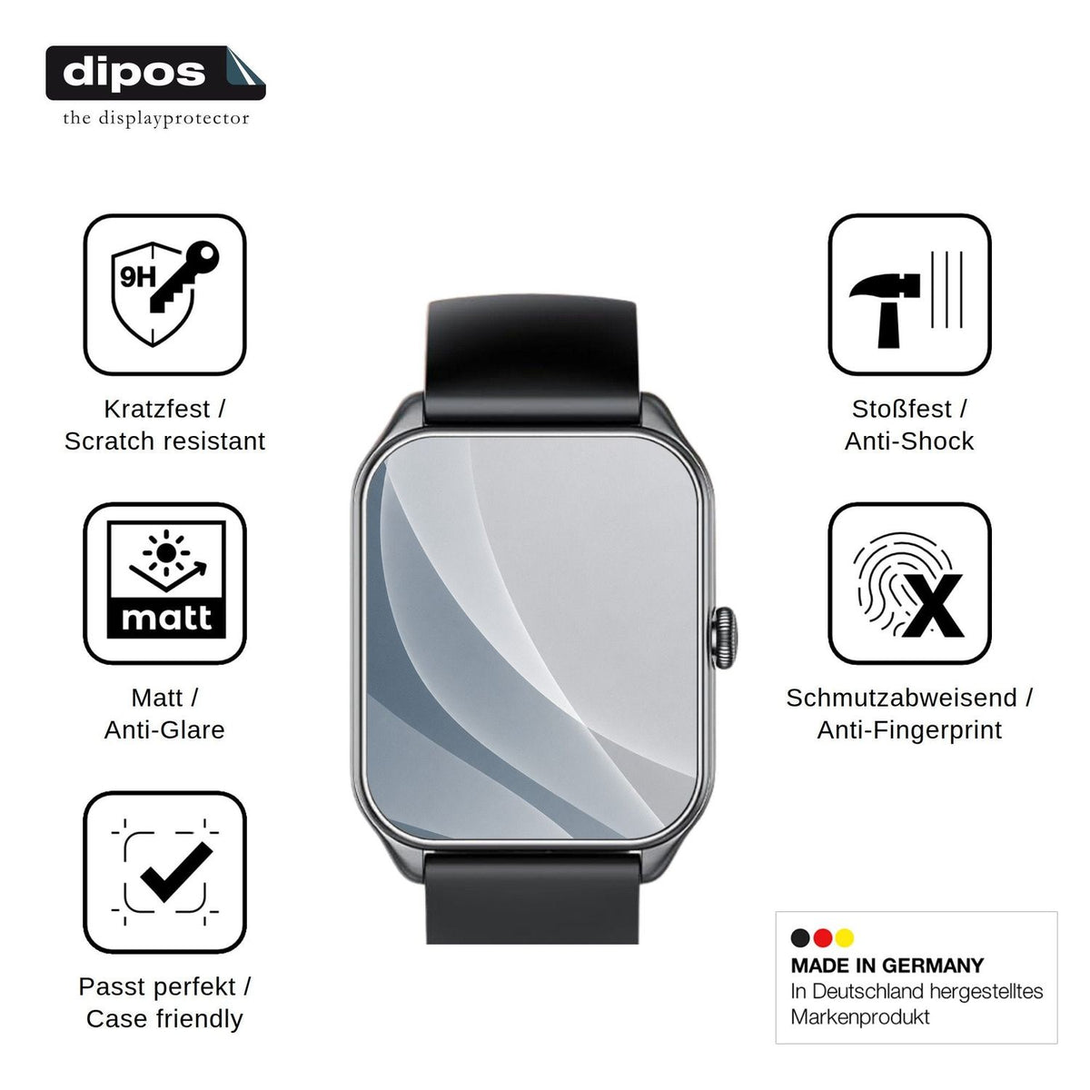 2x Screen Protector for IKT JX637 matte Flexible Glass 9H dipos