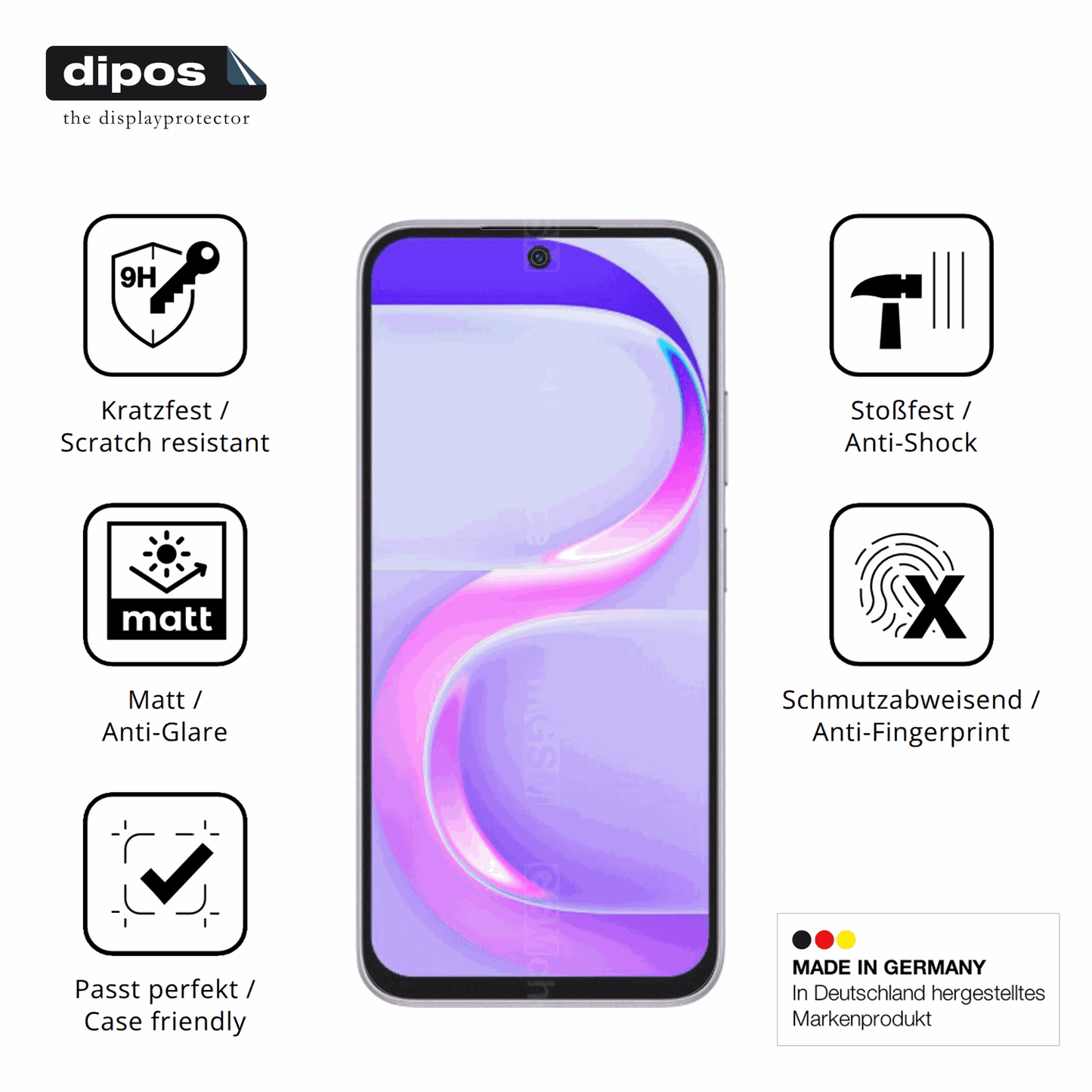 Displayschutz hergestellt in Deutschland, höchste Qualität made in Germany
