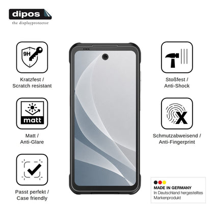 2x Screen Protector for JCB Toughphone MAX M20 matte Flexible Glass 9H dipos