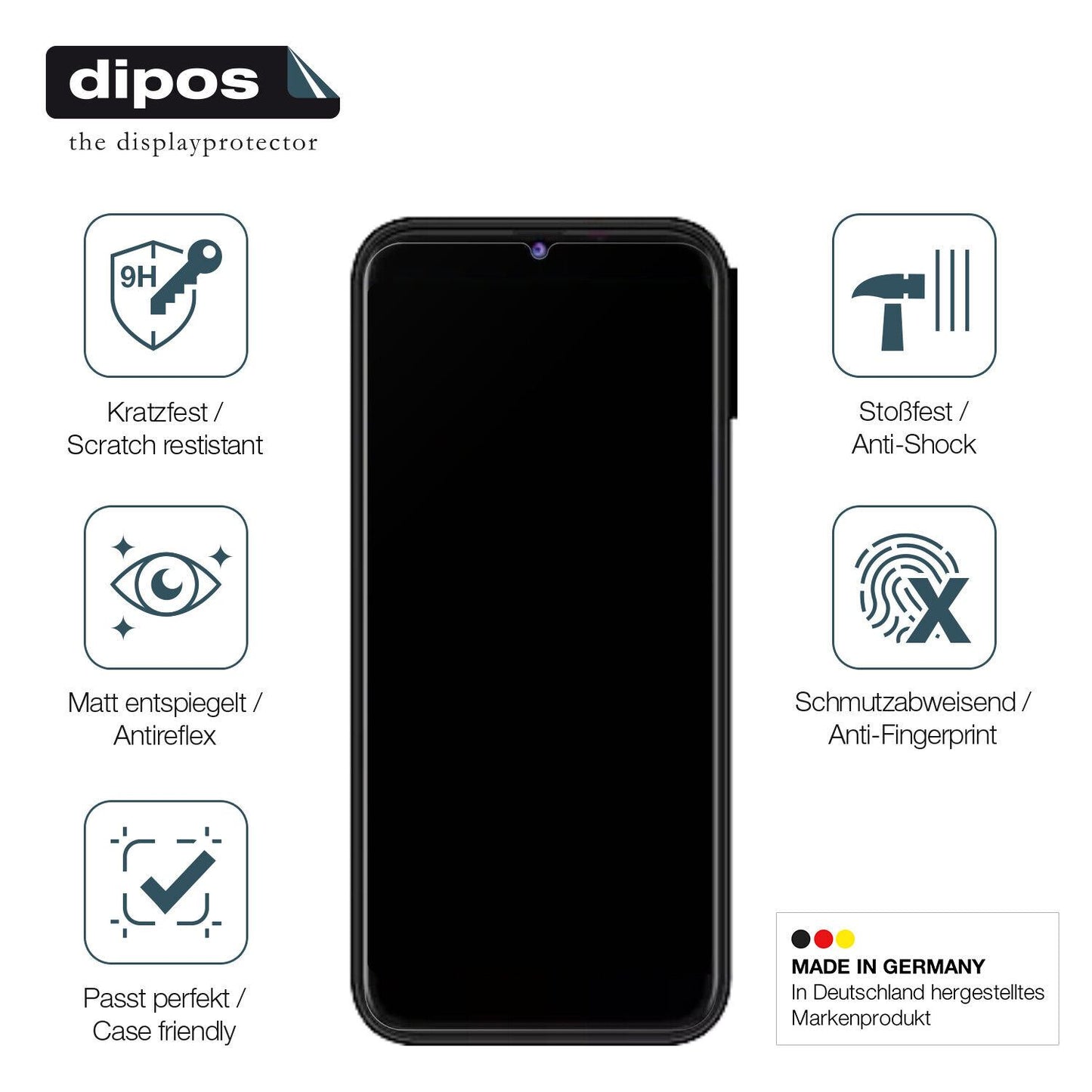 Displayschutz hergestellt in Deutschland, höchste Qualität made in Germany