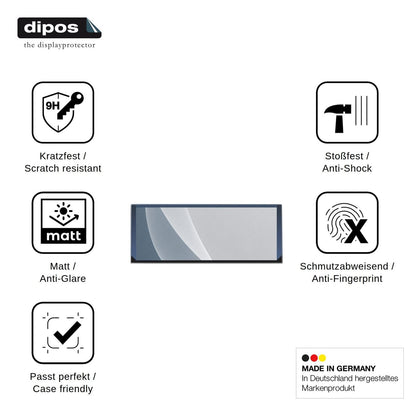 2x Screen Protector for Krunia T52 matte Flexible Glass 9H dipos