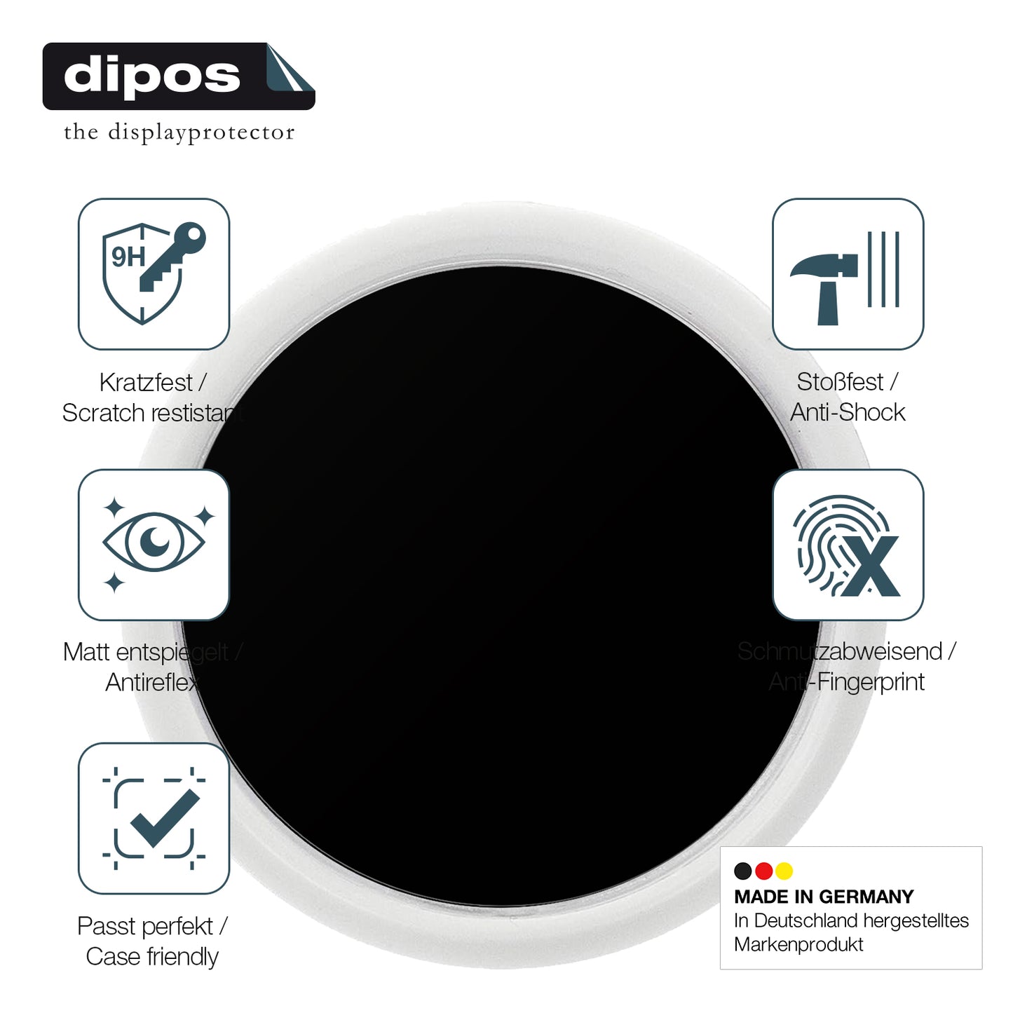 Displayschutz hergestellt in Deutschland, höchste Qualität made in Germany
