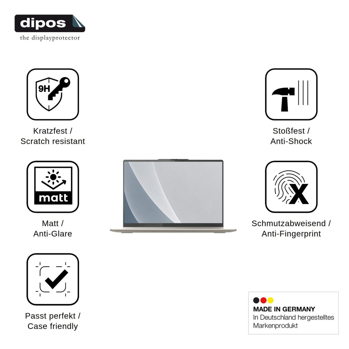 2x Screen Protector for Lenovo Yoga 7 2in1 16AKP10 matte Flexible Glass 9H dipos
