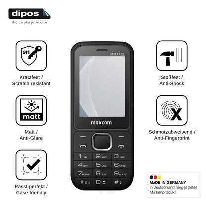 2x Screen Protector for MaxCom MM142L matte Flexible Glass 9H dipos