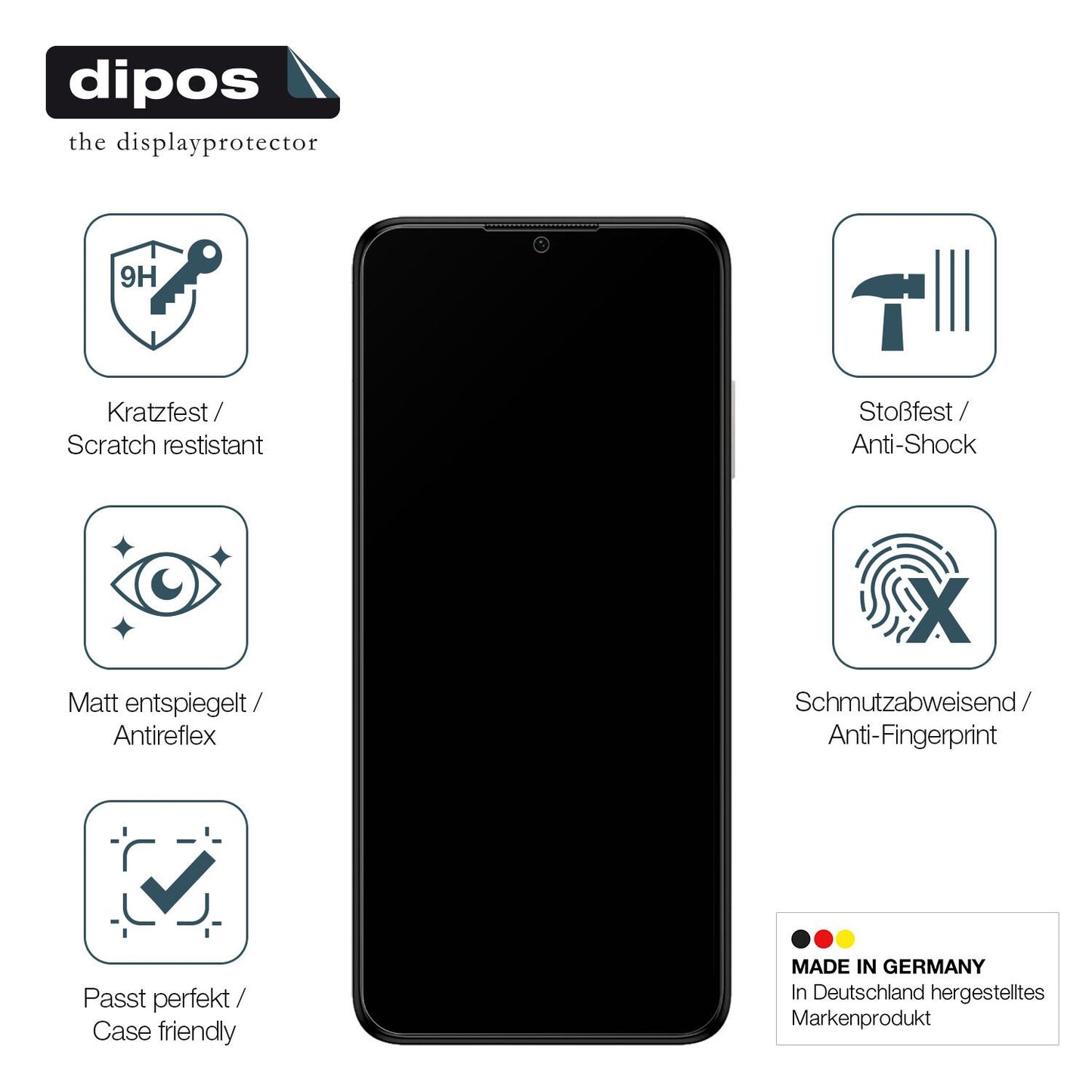 Displayschutz hergestellt in Deutschland, höchste Qualität made in Germany