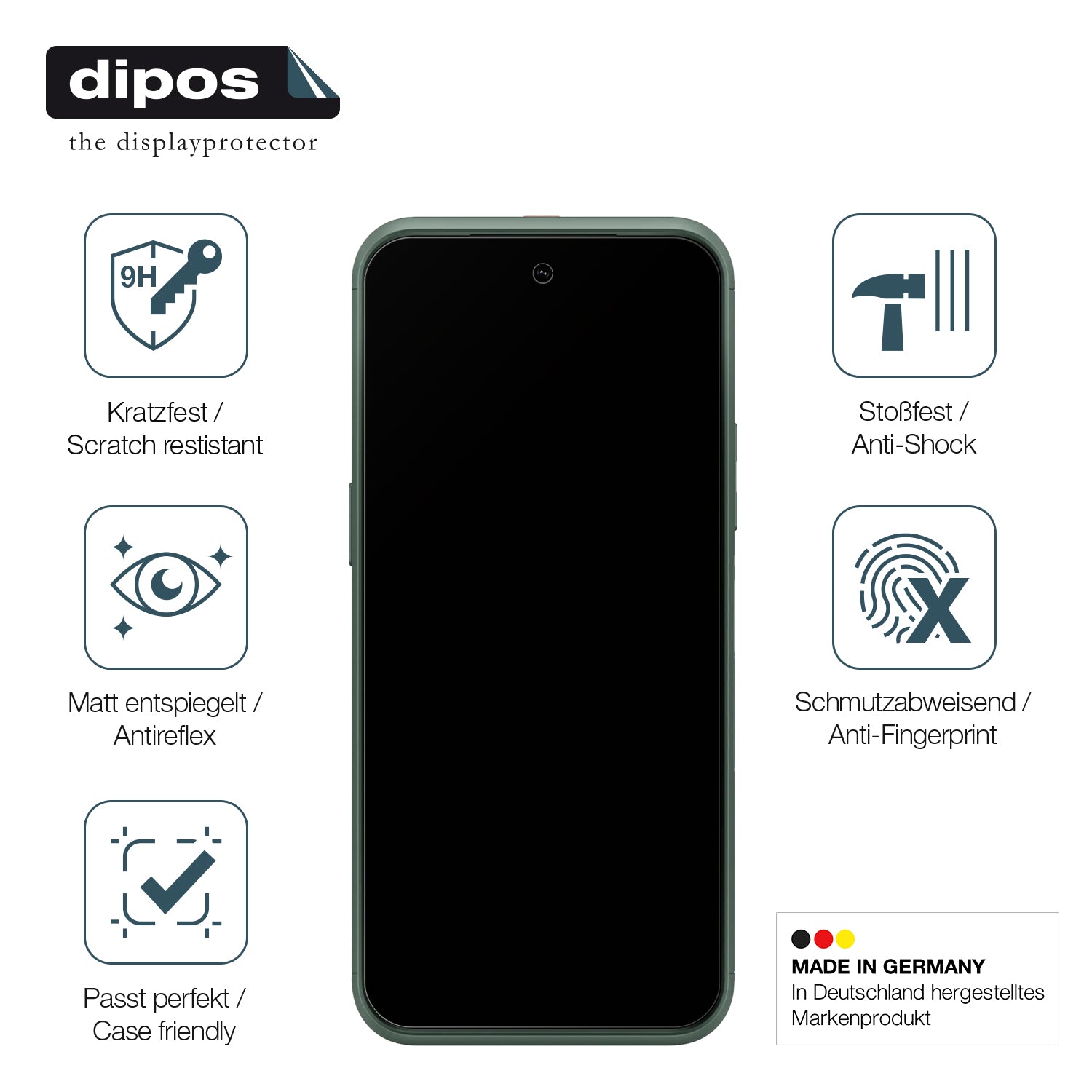 Displayschutz hergestellt in Deutschland, höchste Qualität made in Germany