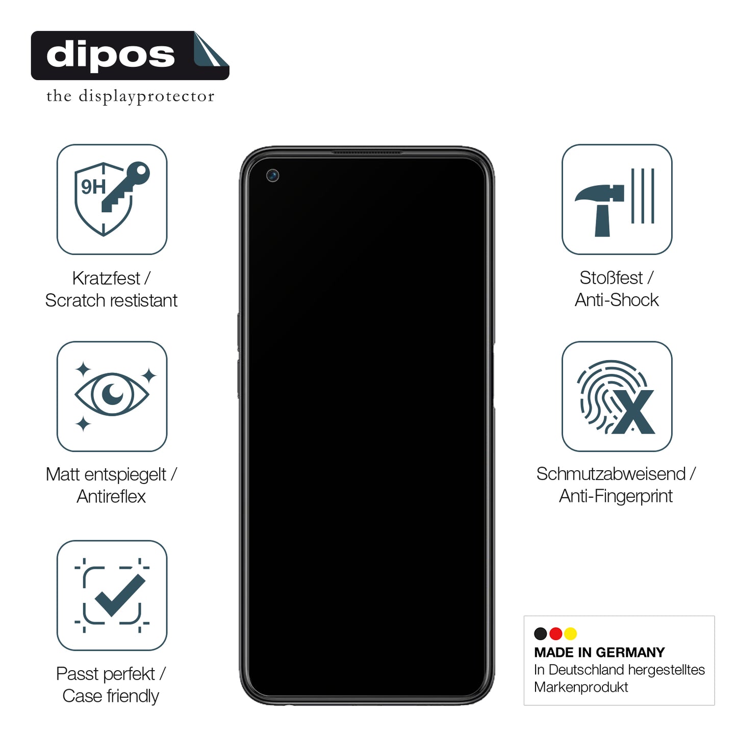 Displayschutz hergestellt in Deutschland, höchste Qualität made in Germany