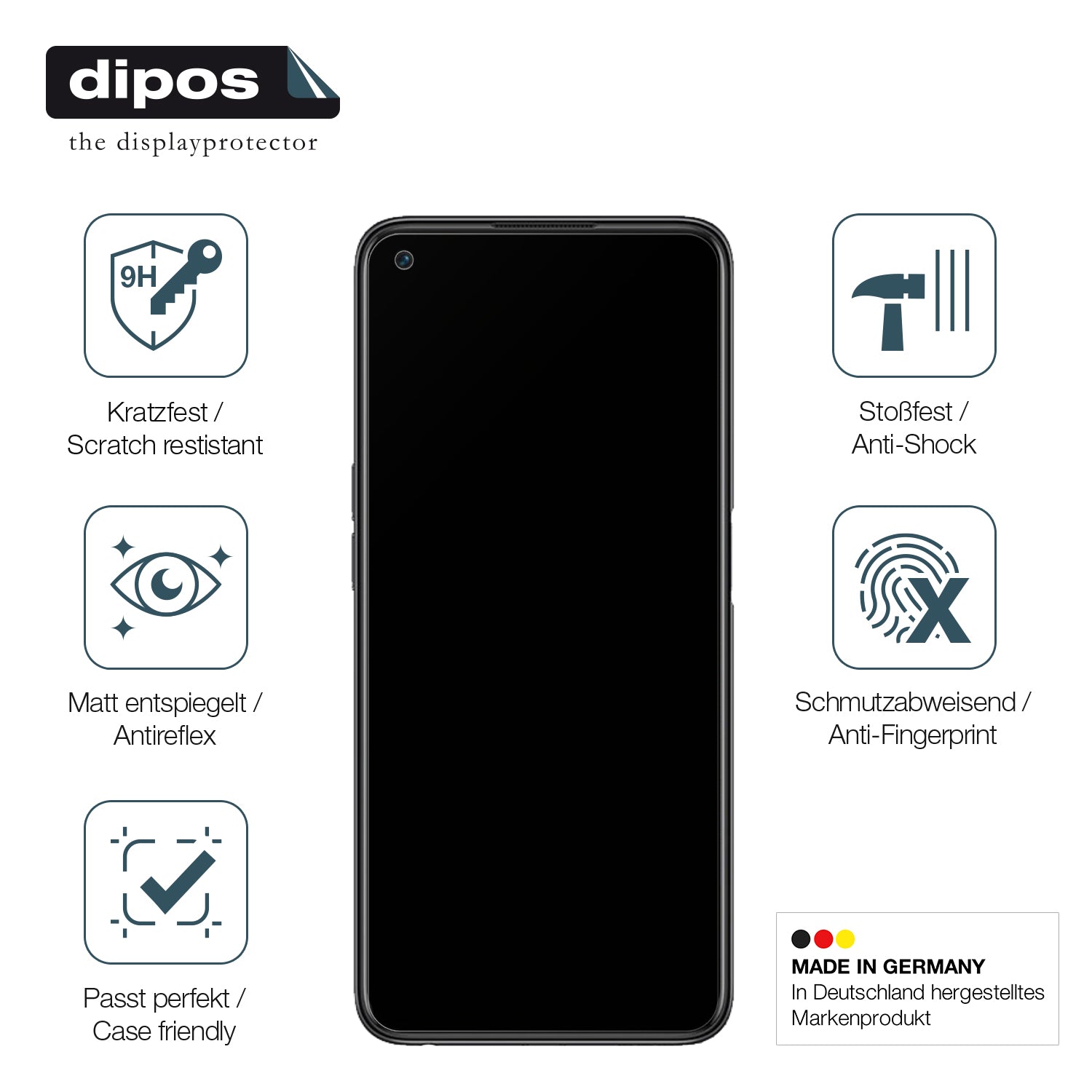 Displayschutz hergestellt in Deutschland, höchste Qualität made in Germany