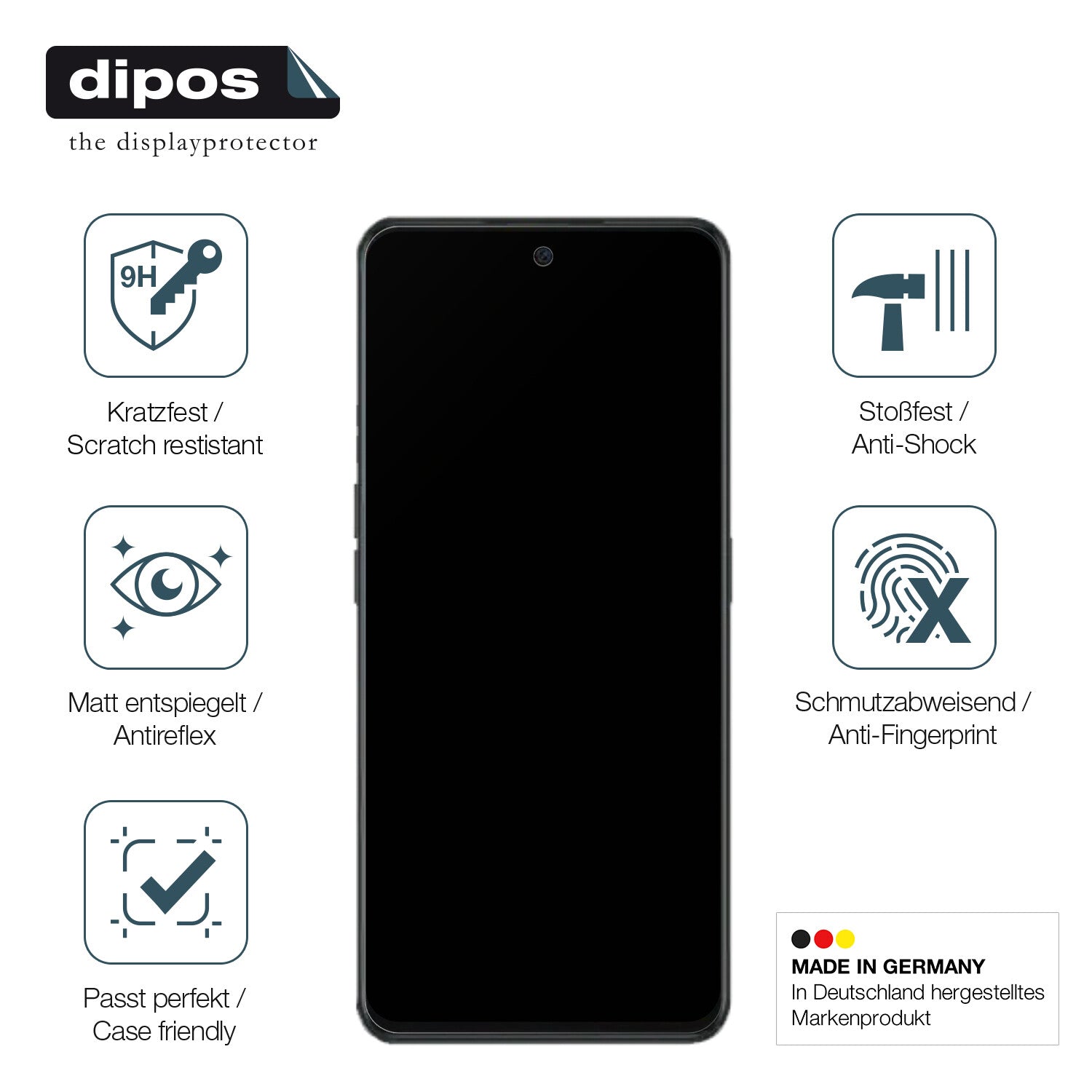 Displayschutz hergestellt in Deutschland, höchste Qualität made in Germany