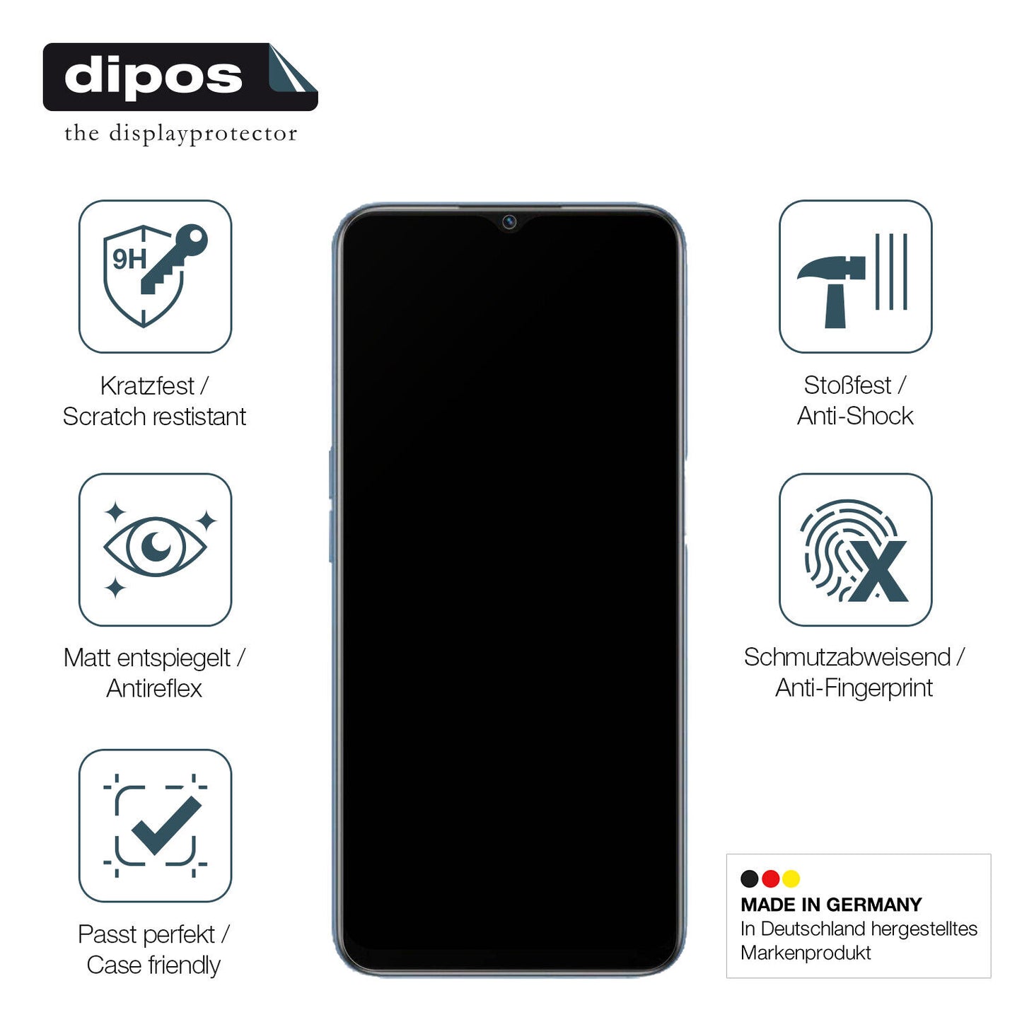 Displayschutz hergestellt in Deutschland, höchste Qualität made in Germany