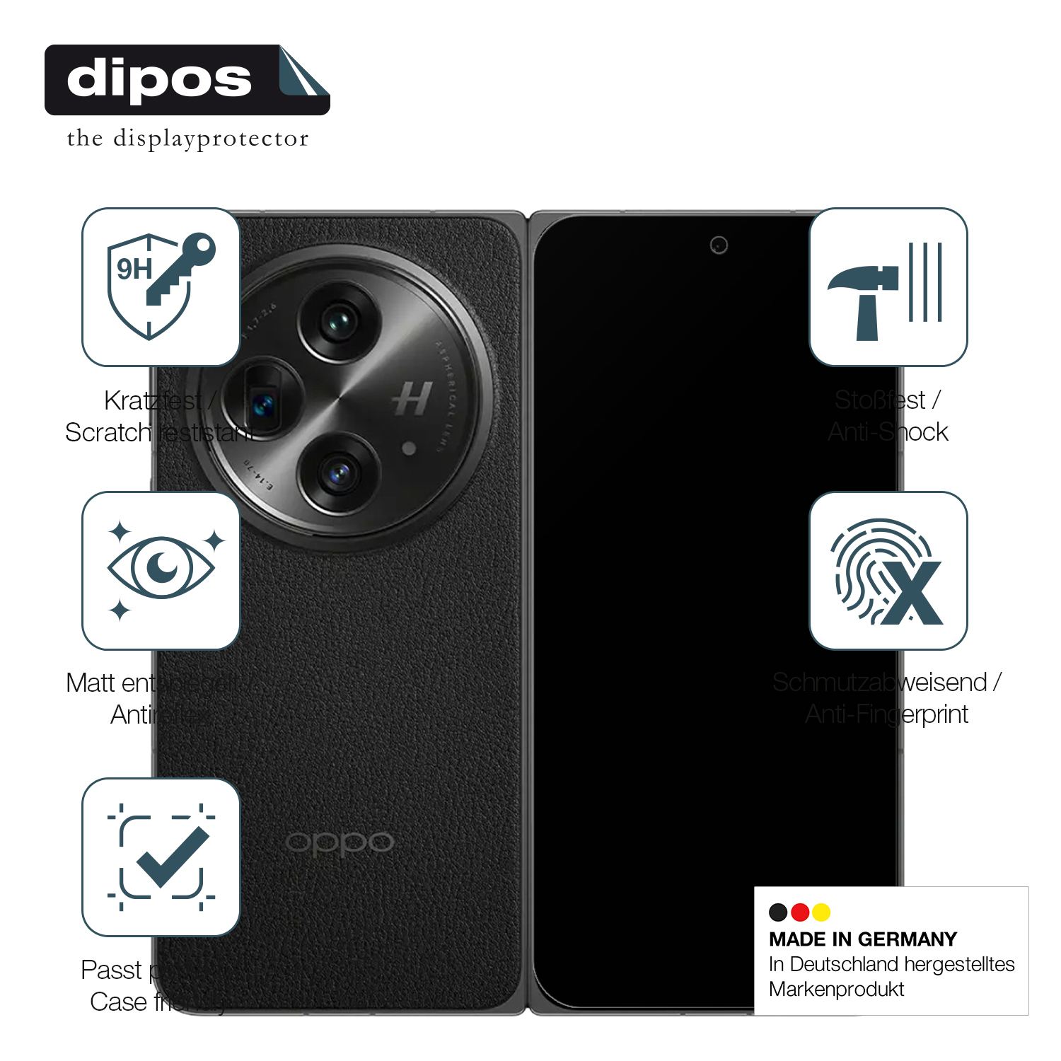 Displayschutz hergestellt in Deutschland, höchste Qualität made in Germany