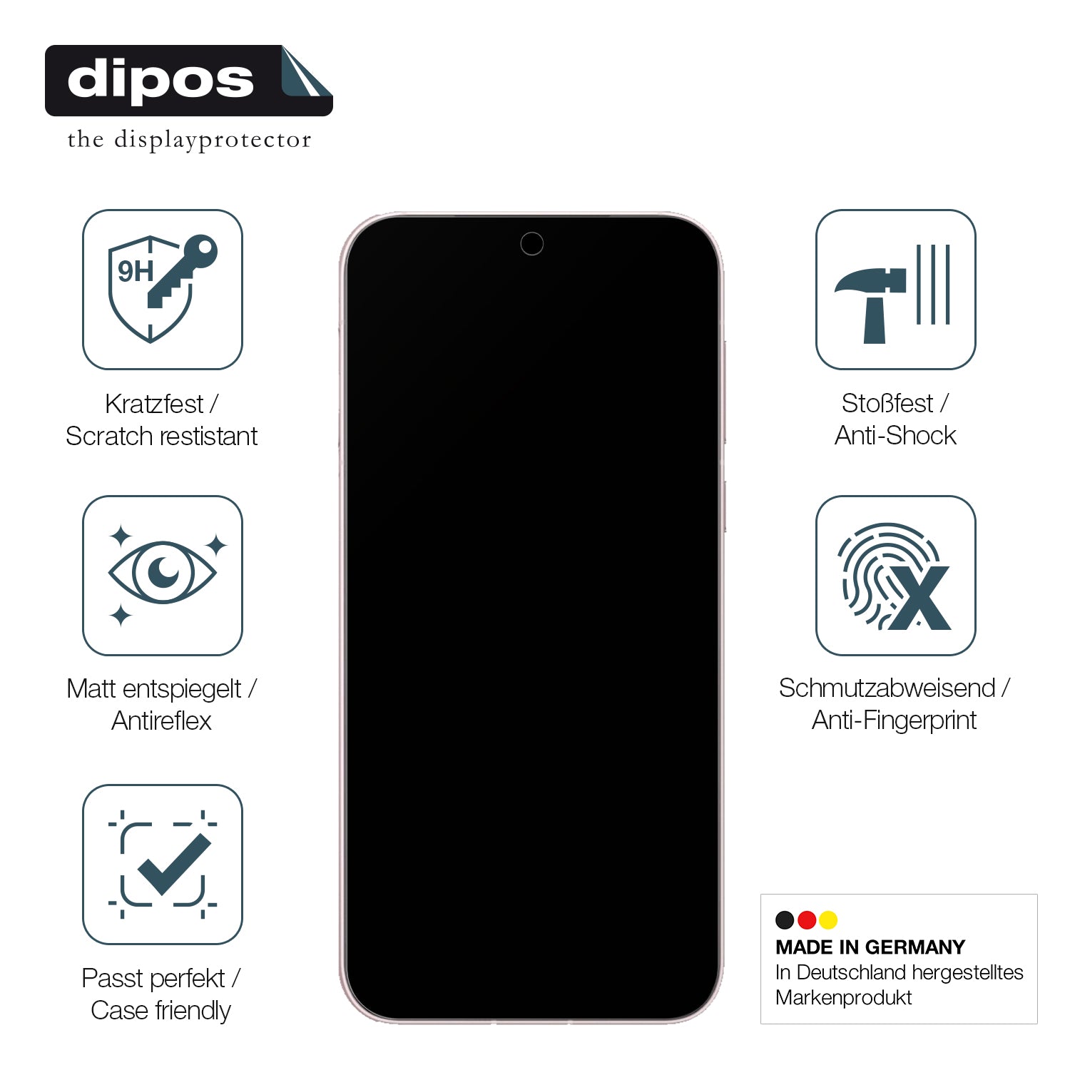 Displayschutz hergestellt in Deutschland, höchste Qualität made in Germany