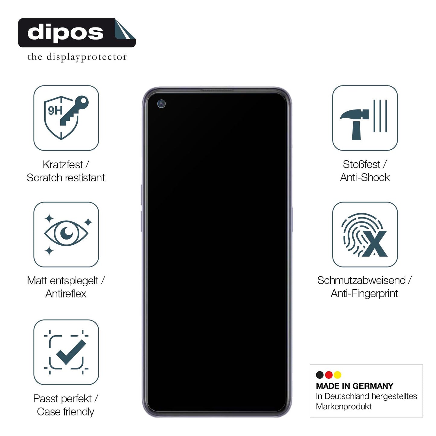 Displayschutz hergestellt in Deutschland, höchste Qualität made in Germany