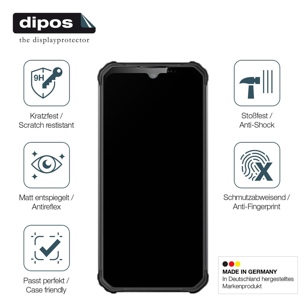 Displayschutz hergestellt in Deutschland, höchste Qualität made in Germany