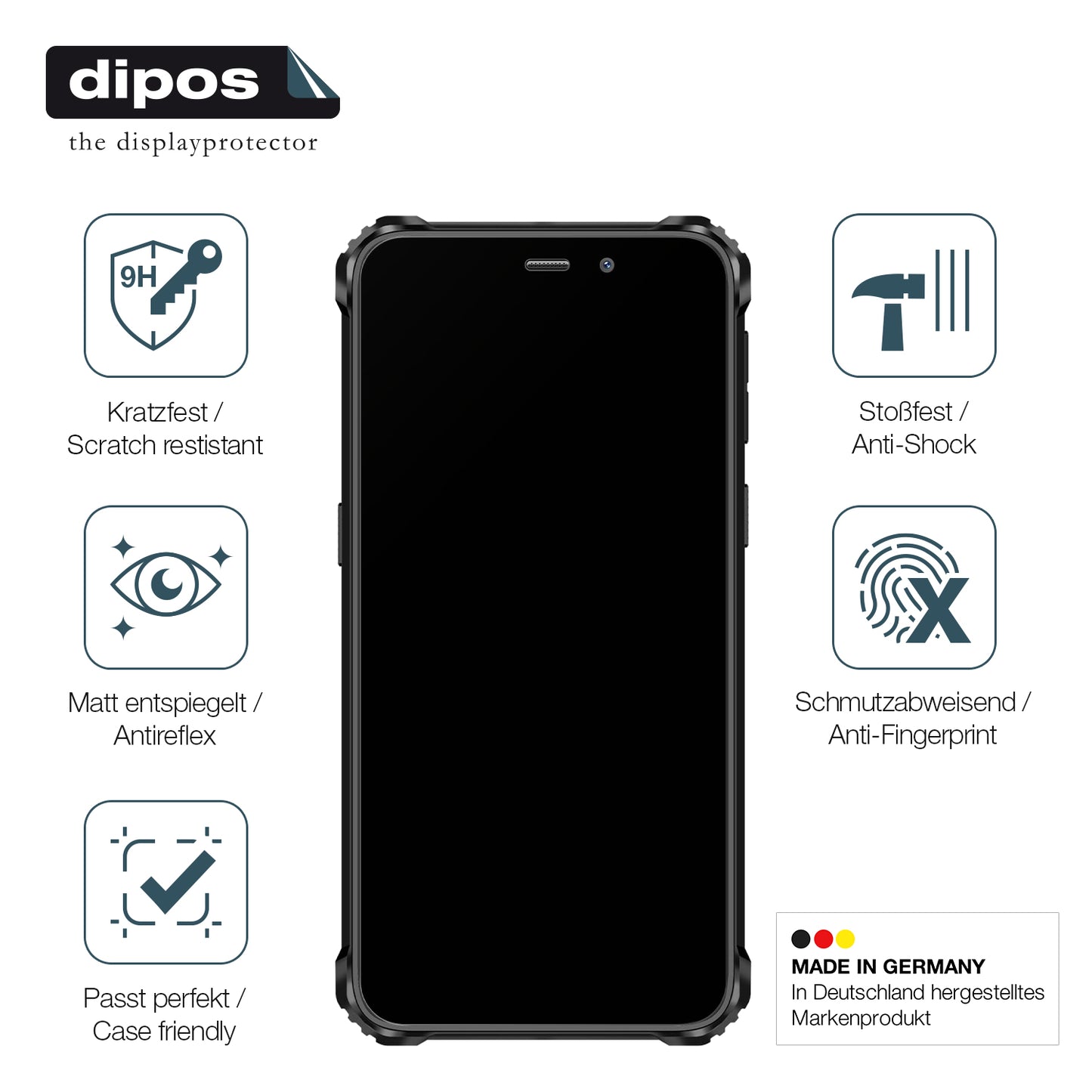 Displayschutz hergestellt in Deutschland, höchste Qualität made in Germany