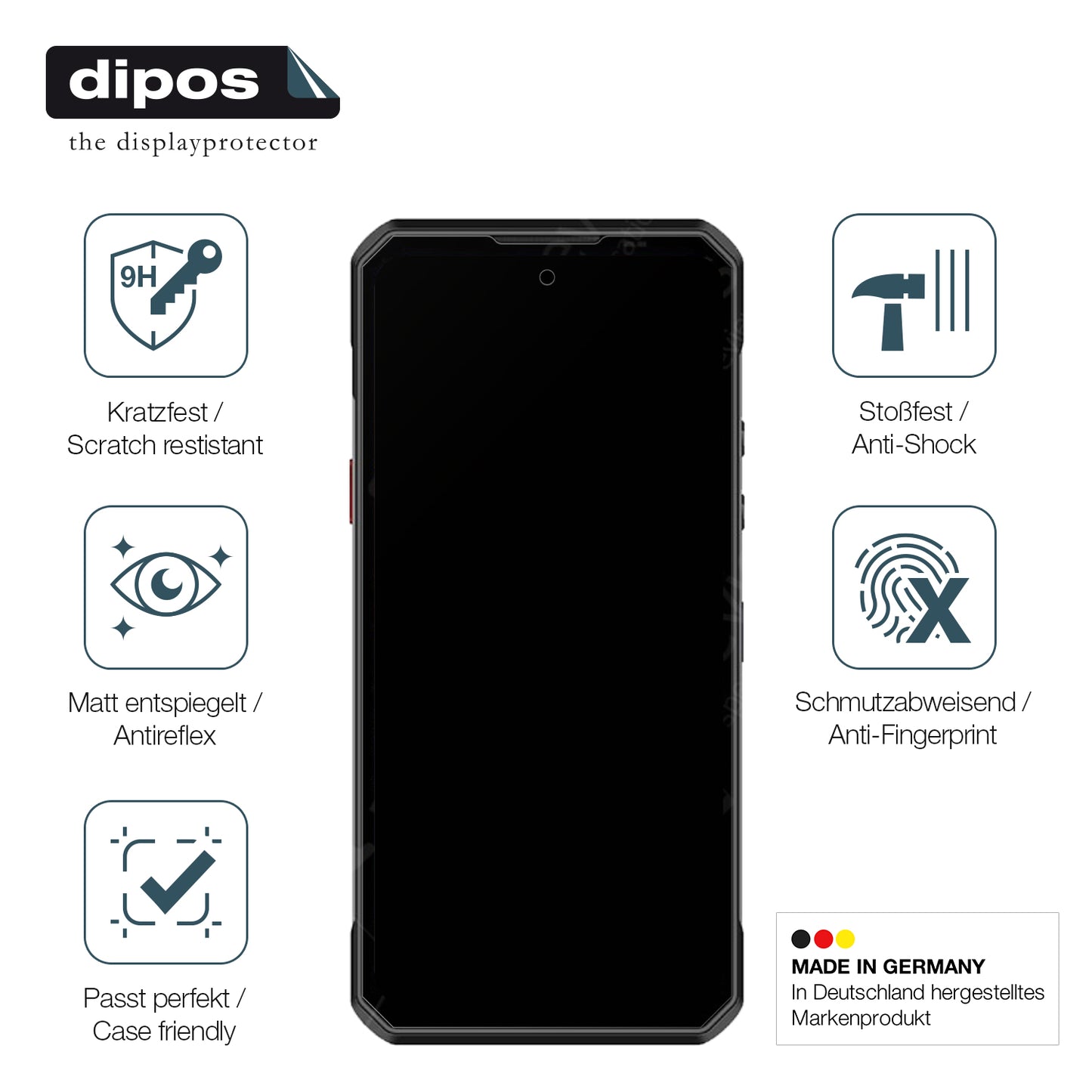 Displayschutz hergestellt in Deutschland, höchste Qualität made in Germany