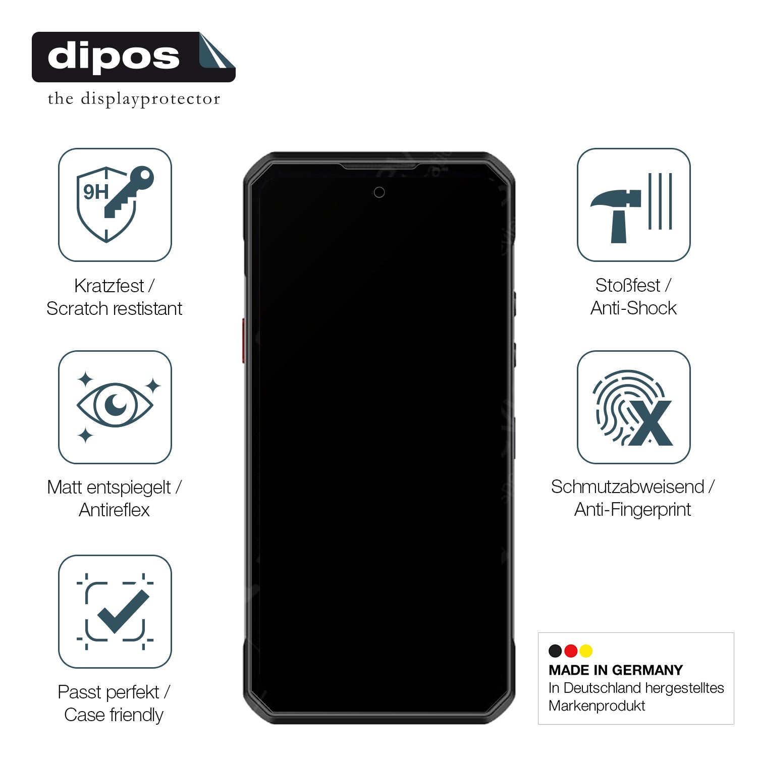 Displayschutz hergestellt in Deutschland, höchste Qualität made in Germany