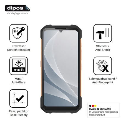2x Screen Protector for Philips S8310 matte Flexible Glass 9H dipos