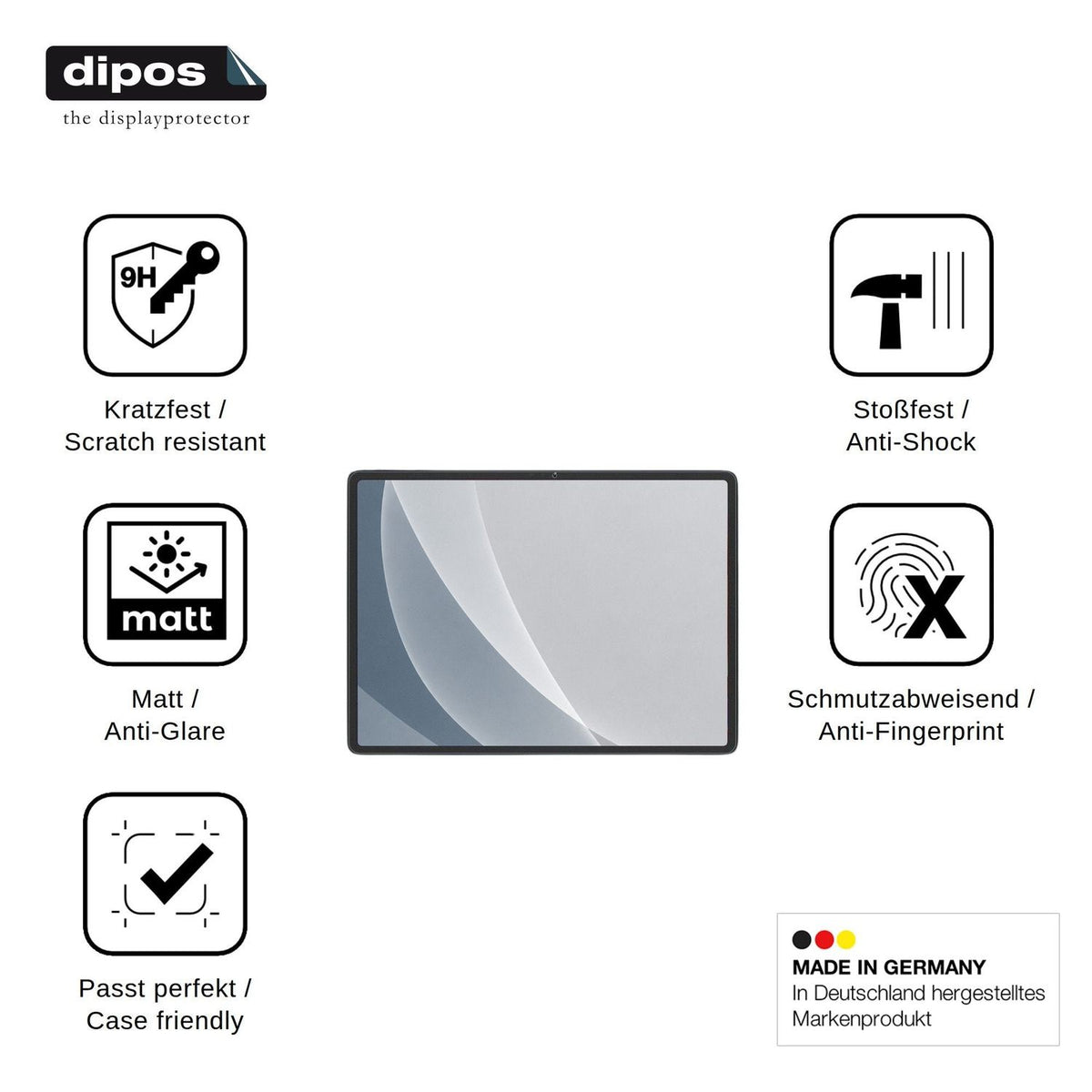 2x Screen Protector for PLOYER T7300 matte Flexible Glass 9H dipos
