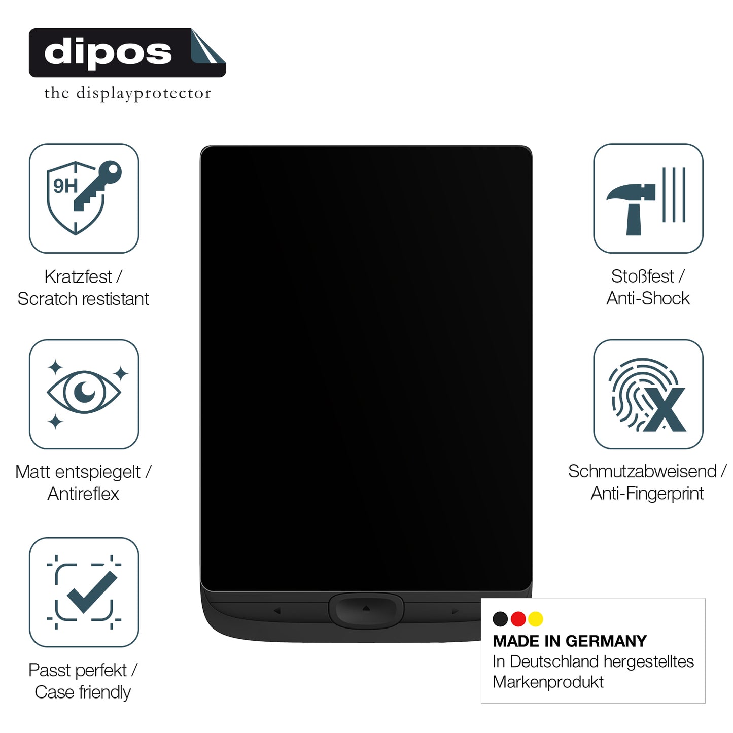 Displayschutz hergestellt in Deutschland, höchste Qualität made in Germany