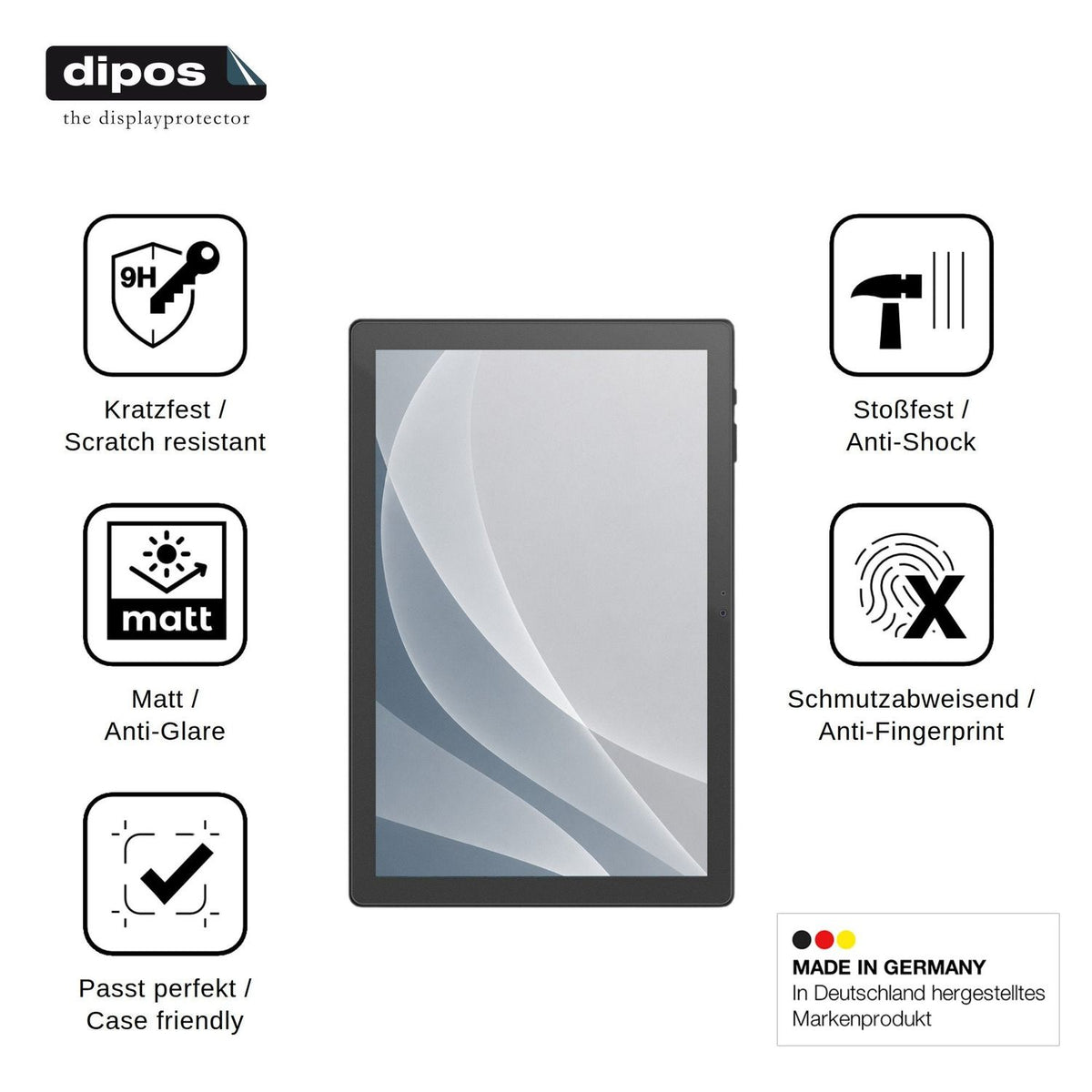 2x Screen Protector for Point Mobile TE32 matte Flexible Glass 9H dipos