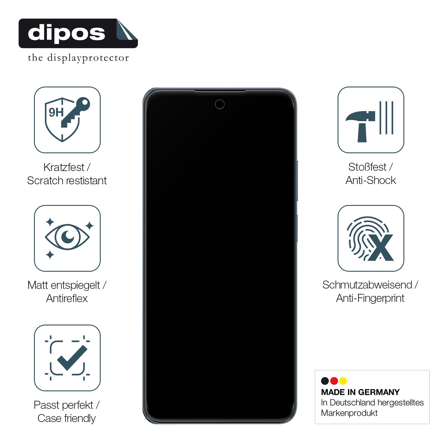 Displayschutz hergestellt in Deutschland, höchste Qualität made in Germany