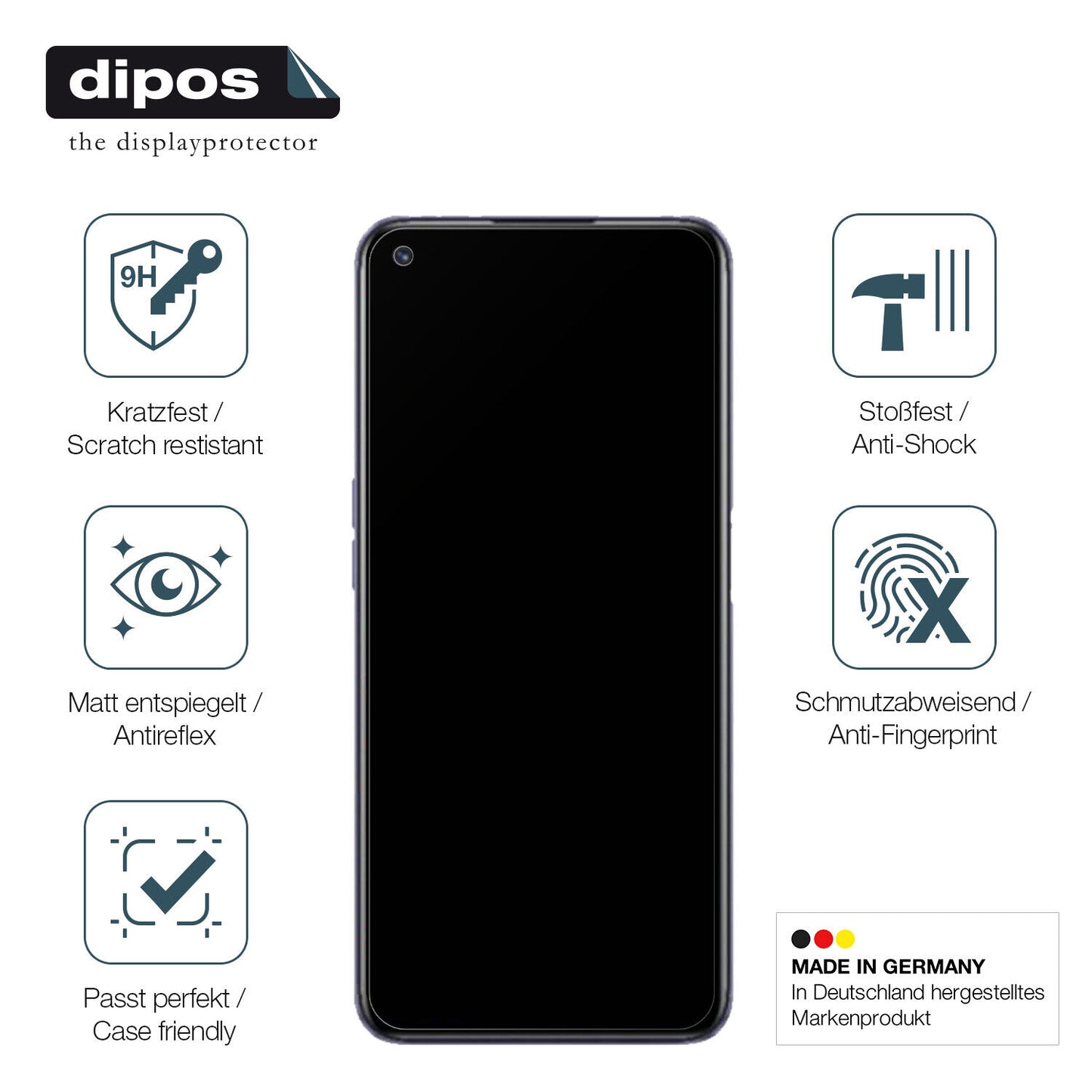 Displayschutz hergestellt in Deutschland, höchste Qualität made in Germany
