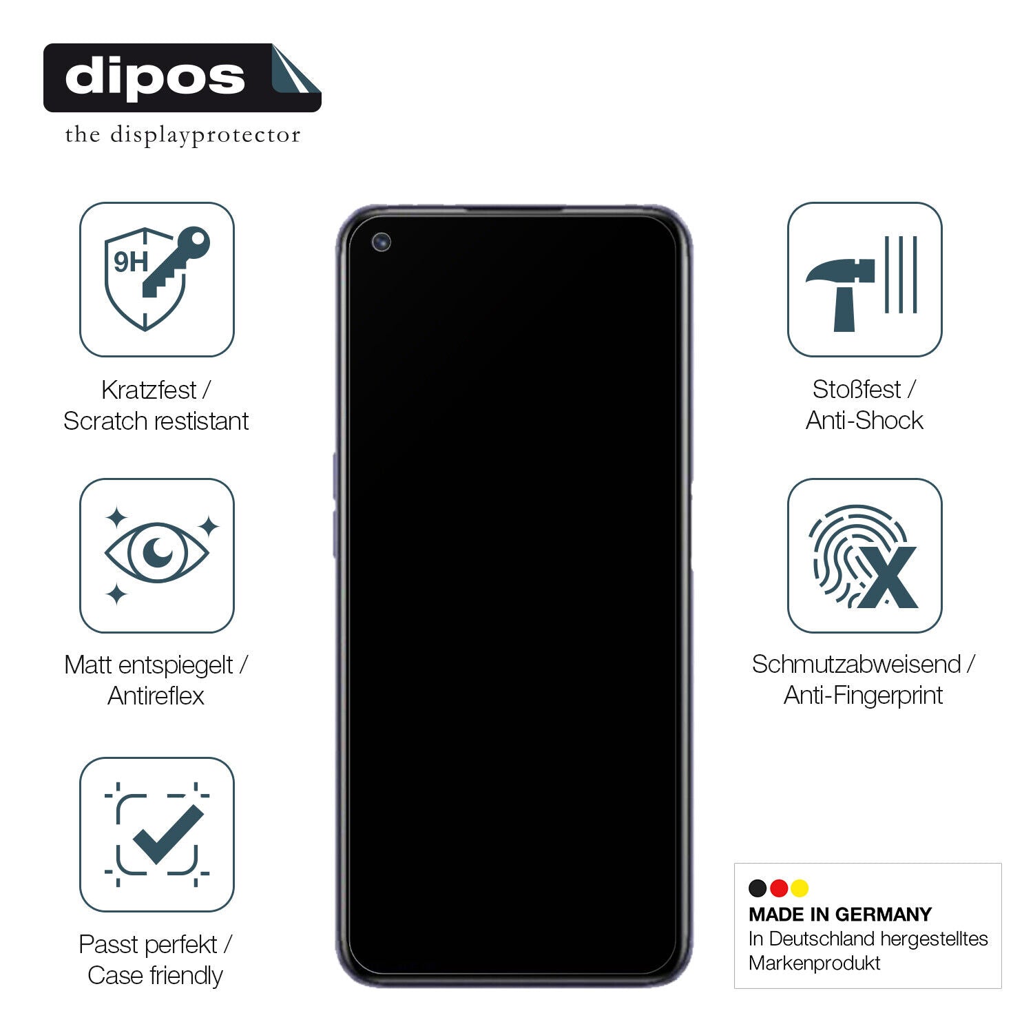 Displayschutz hergestellt in Deutschland, höchste Qualität made in Germany