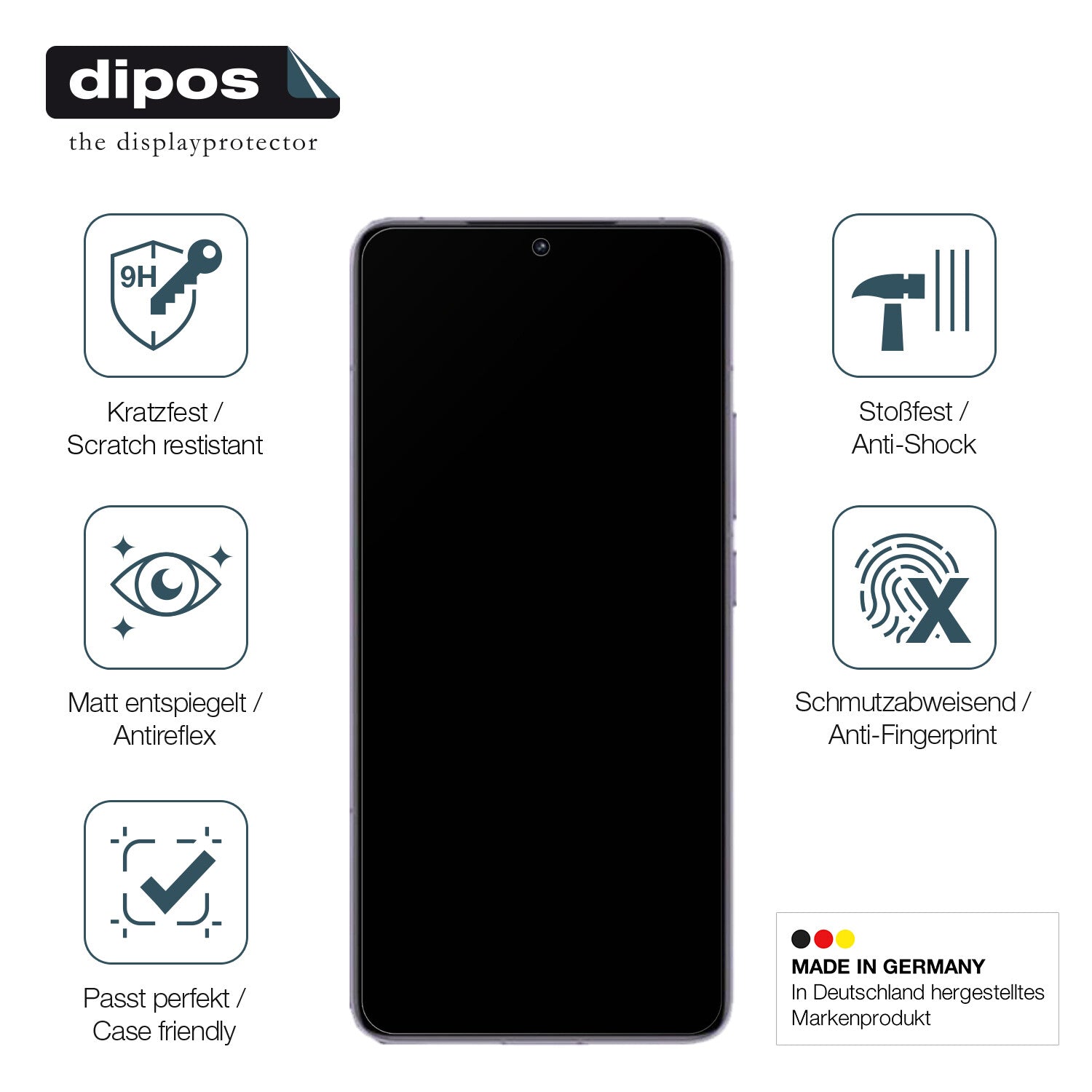 Displayschutz hergestellt in Deutschland, höchste Qualität made in Germany