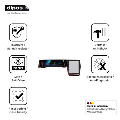 2x Screen Protector for Renault Espace openR Link 12 matte Flexible Glass 9H dipos