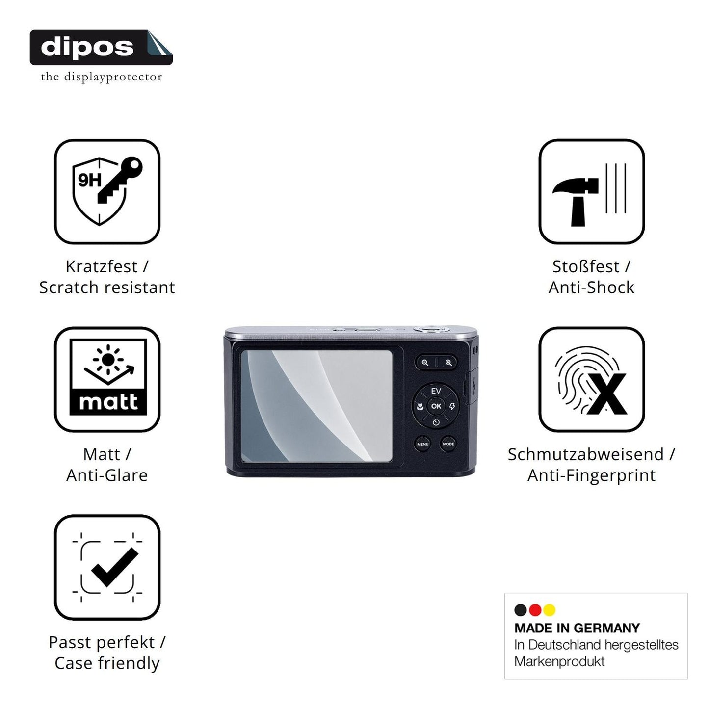 Displayschutz hergestellt in Deutschland, höchste Qualität made in Germany