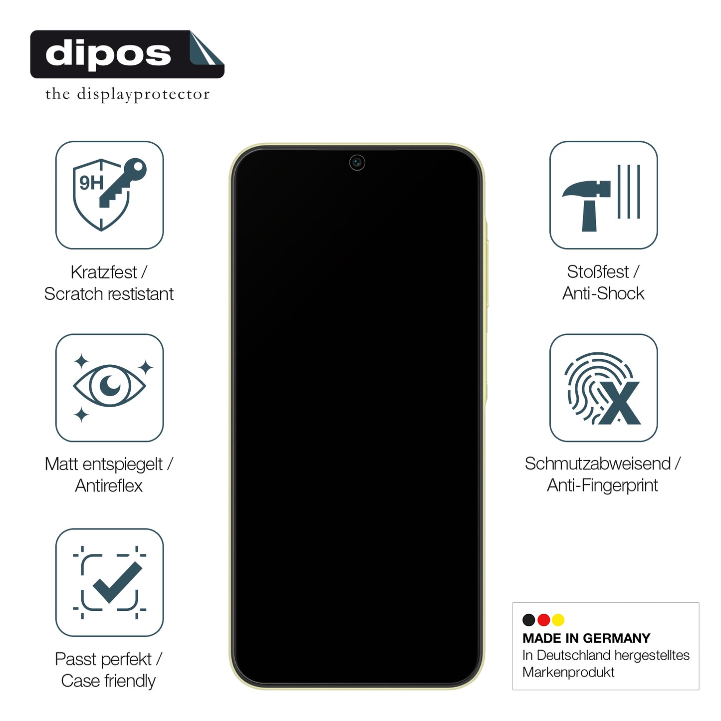 Displayschutz hergestellt in Deutschland, höchste Qualität made in Germany