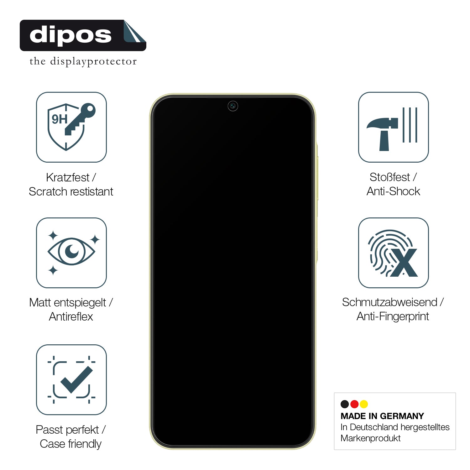 Displayschutz hergestellt in Deutschland, höchste Qualität made in Germany