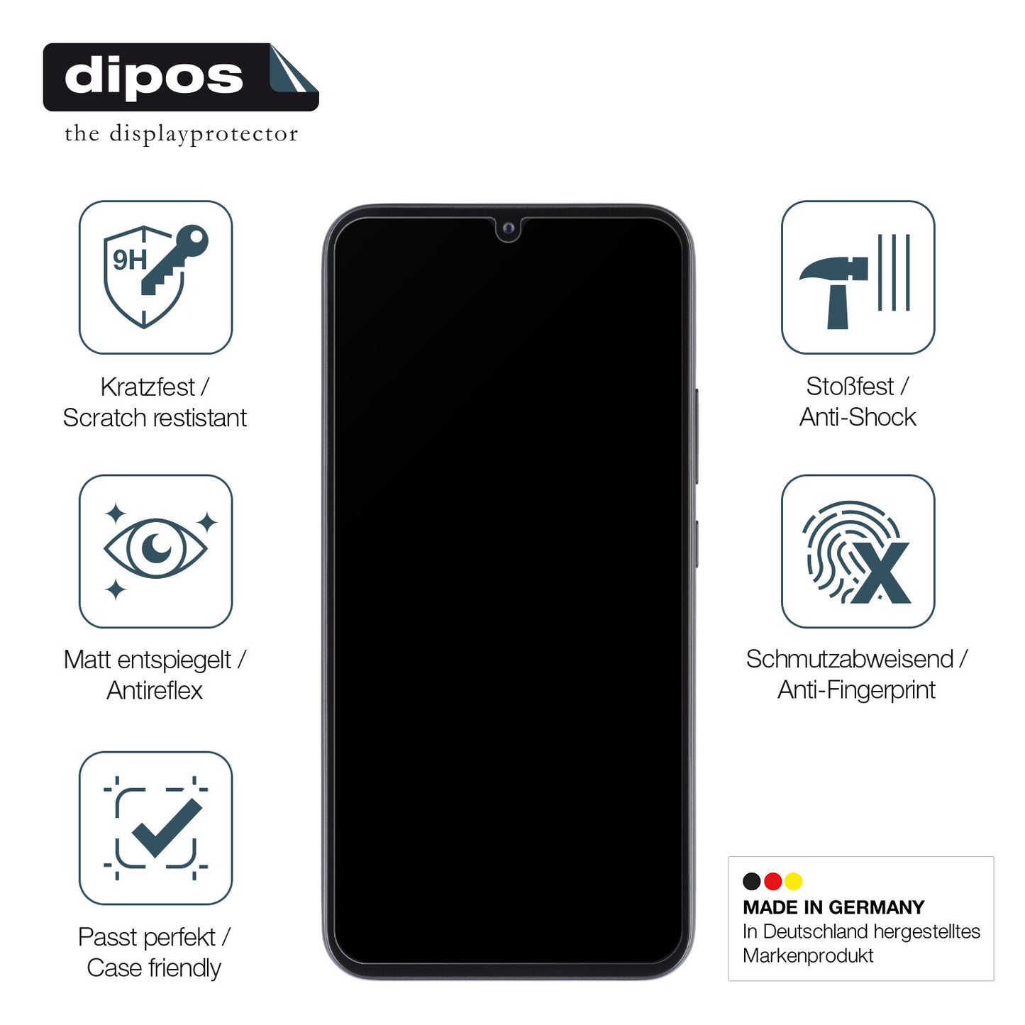 Displayschutz hergestellt in Deutschland, höchste Qualität made in Germany
