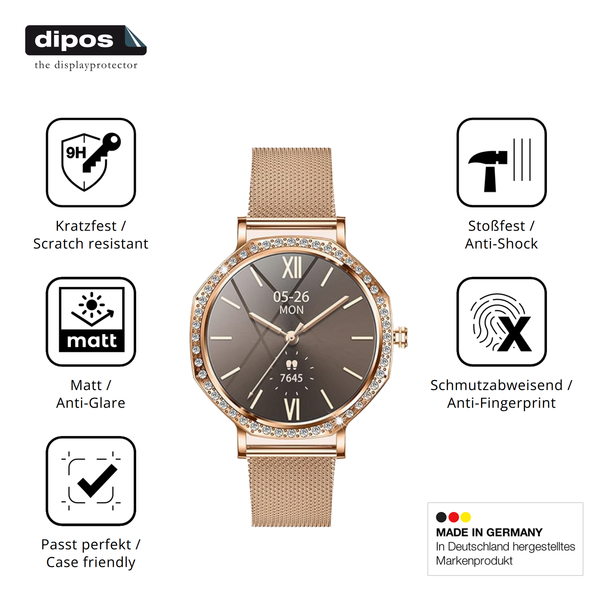 Displayschutz hergestellt in Deutschland, höchste Qualität made in Germany
