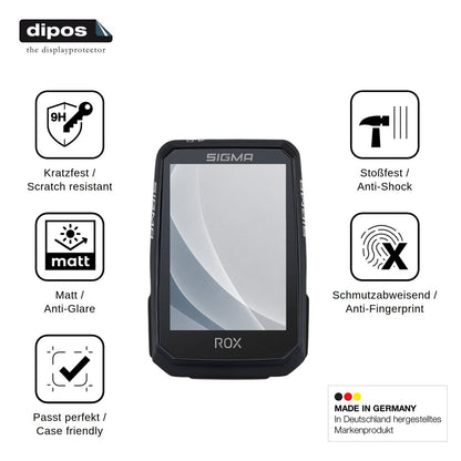2x Screen Protector for Sigma ROX 4.0 Endurance matte Flexible Glass 9H dipos