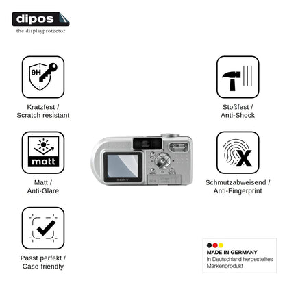 2x Screen Protector for Sony Cyber-Shot DSC-P8 matte Flexible Glass 9H dipos