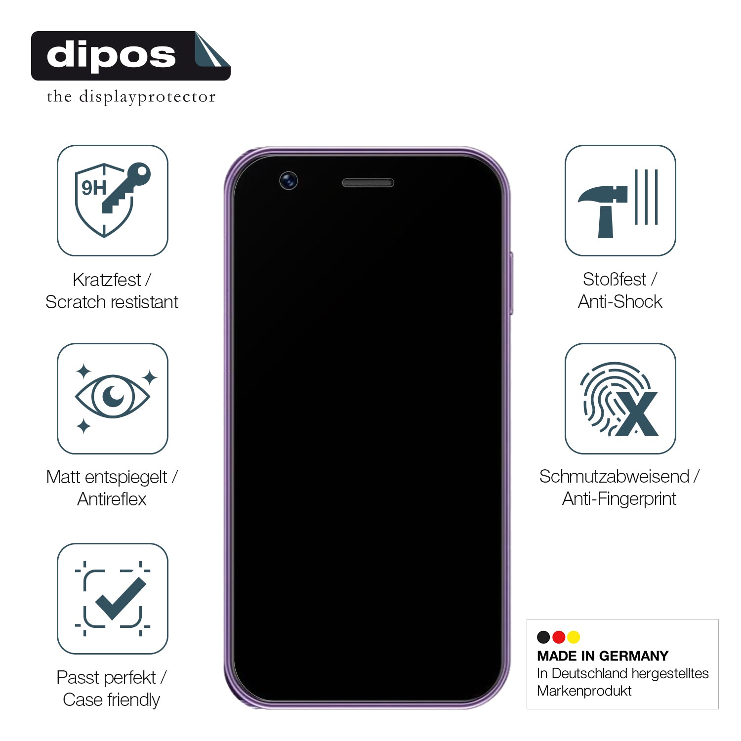 Displayschutz hergestellt in Deutschland, höchste Qualität made in Germany
