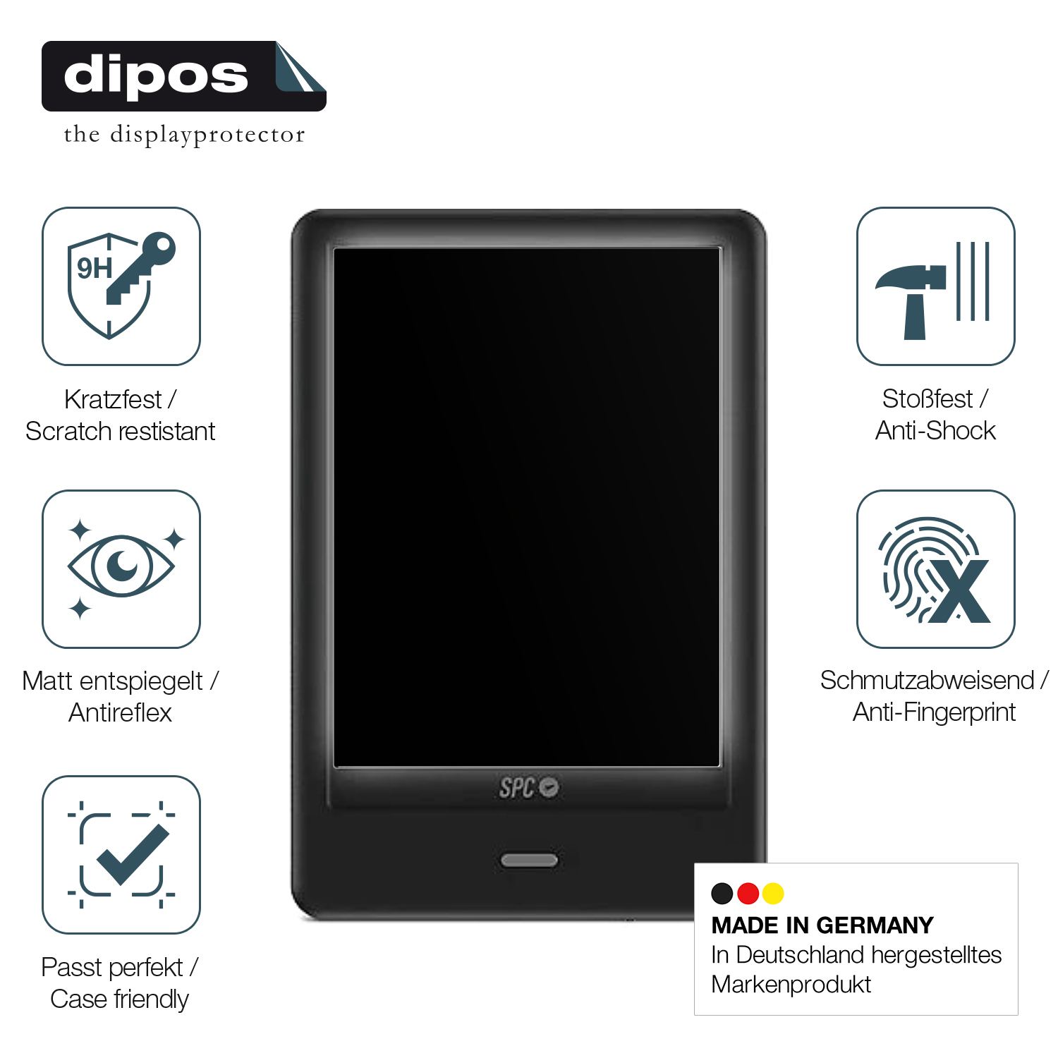 Displayschutz hergestellt in Deutschland, höchste Qualität made in Germany