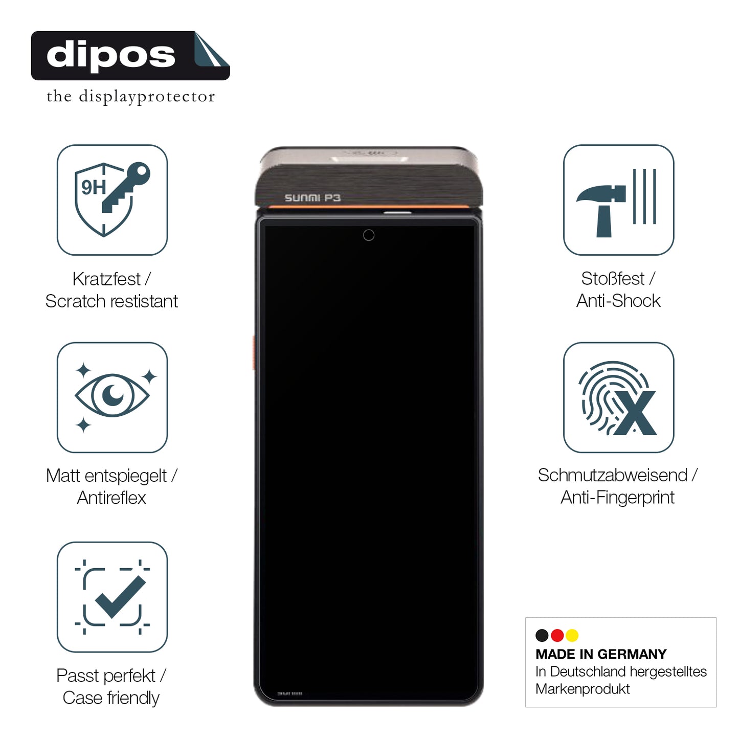 Displayschutz hergestellt in Deutschland, höchste Qualität made in Germany