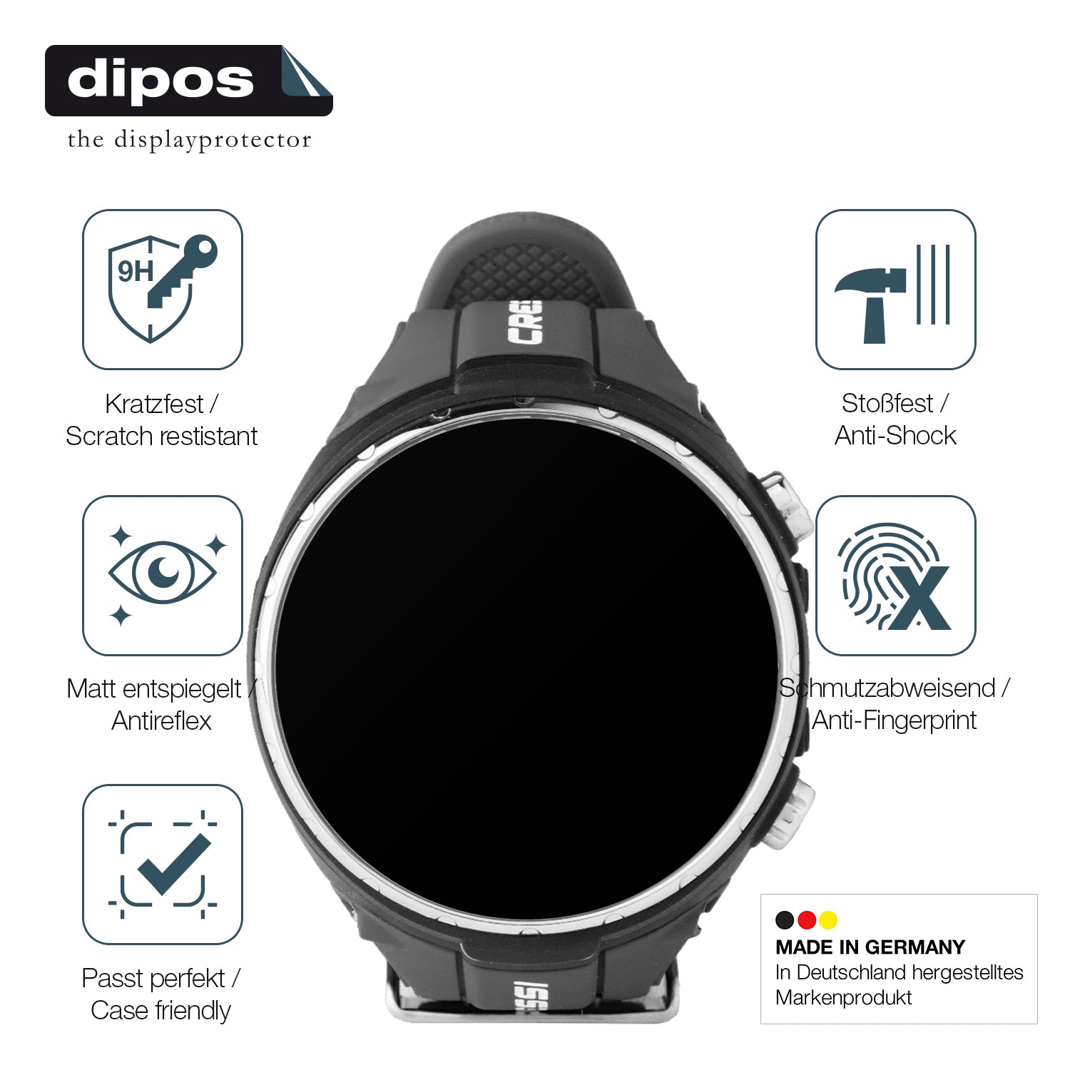 Displayschutz hergestellt in Deutschland, höchste Qualität made in Germany