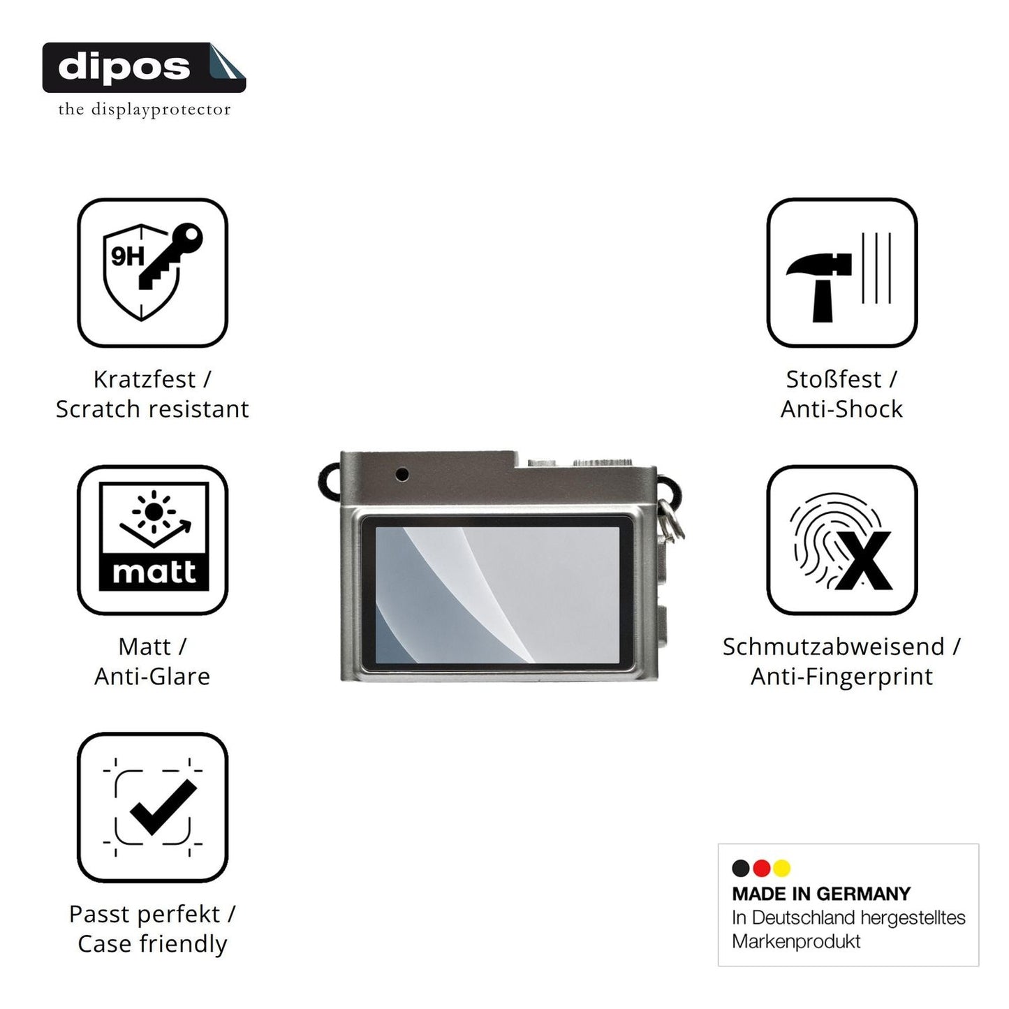 Displayschutz hergestellt in Deutschland, höchste Qualität made in Germany