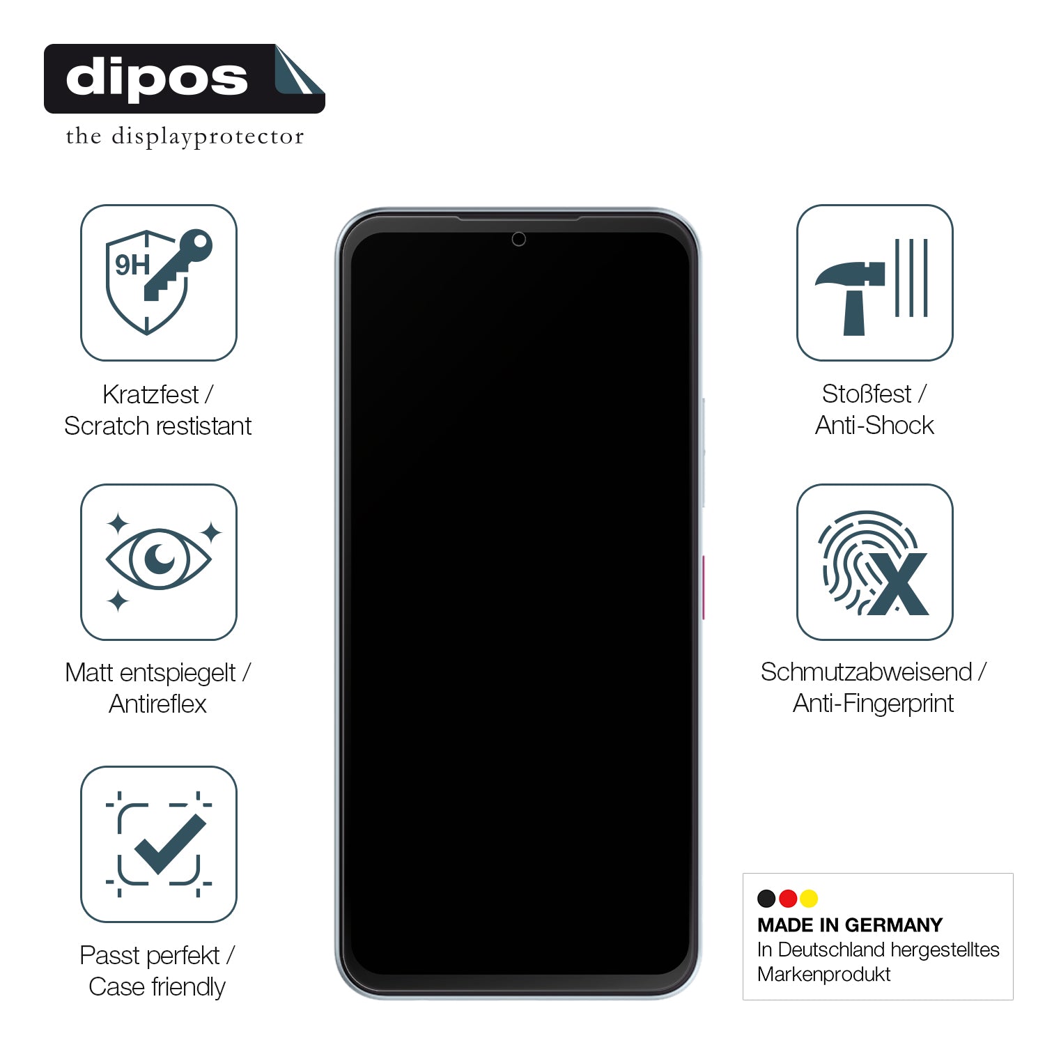 Displayschutz hergestellt in Deutschland, höchste Qualität made in Germany