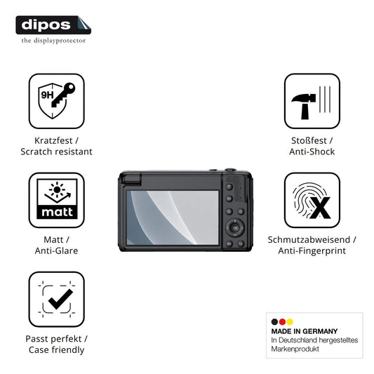 Matte Displayschutzfolie von dipos passend für TOAIOHO V6, 9H kratzfest und blasenfrei montiert