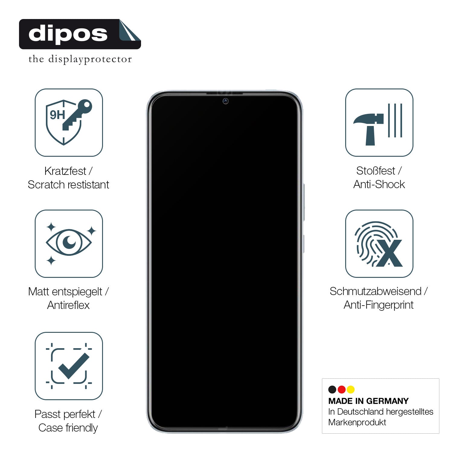 Displayschutz hergestellt in Deutschland, höchste Qualität made in Germany