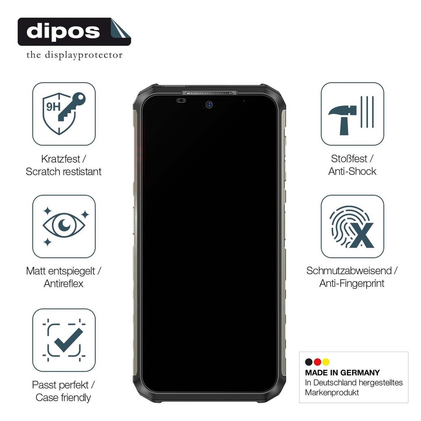 Displayschutz hergestellt in Deutschland, höchste Qualität made in Germany