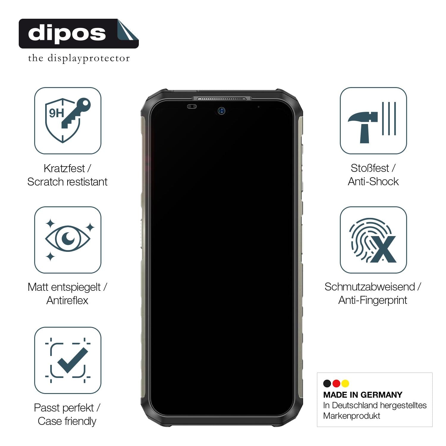 Displayschutz hergestellt in Deutschland, höchste Qualität made in Germany