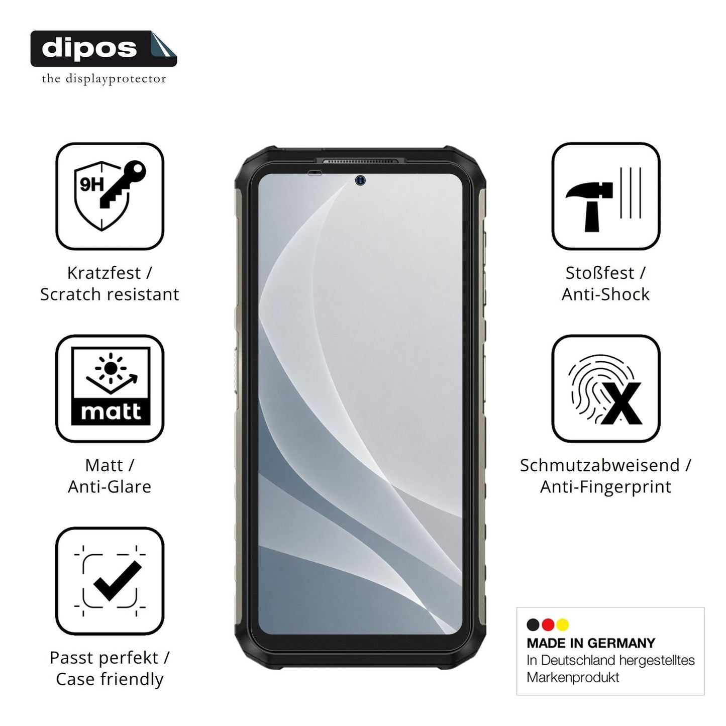 Displayschutz hergestellt in Deutschland, höchste Qualität made in Germany