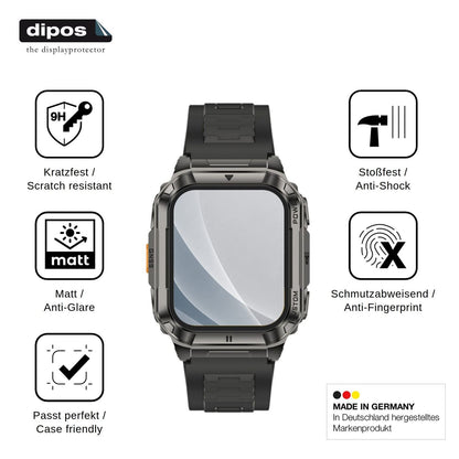 2x Screen Protector for Ulefone Armor Watch Ultra matte Flexible Glass 9H dipos