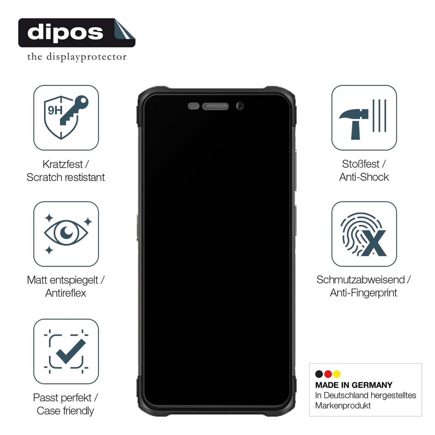 Displayschutz hergestellt in Deutschland, höchste Qualität made in Germany